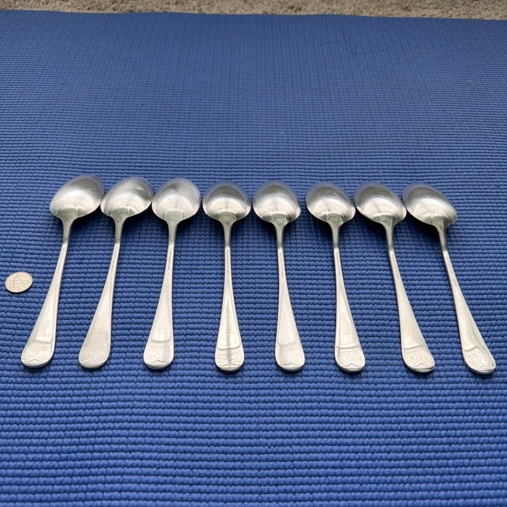 Vintage Birks Regency Plate pattern: Queen Mary- 8 Dinner Spoons 7